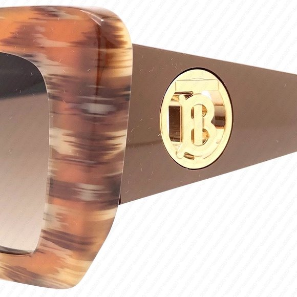 New Burberry Daisy BE4344F 394013 53mm Spotted Brown Sunglasses - Picture 9 of 12